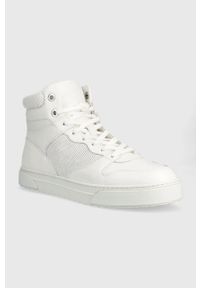 Michael Kors sneakersy skórzane Barett kolor biały 42F3BRFE5L. Nosek buta: okrągły. Kolor: biały. Materiał: skóra. Szerokość cholewki: normalna #2