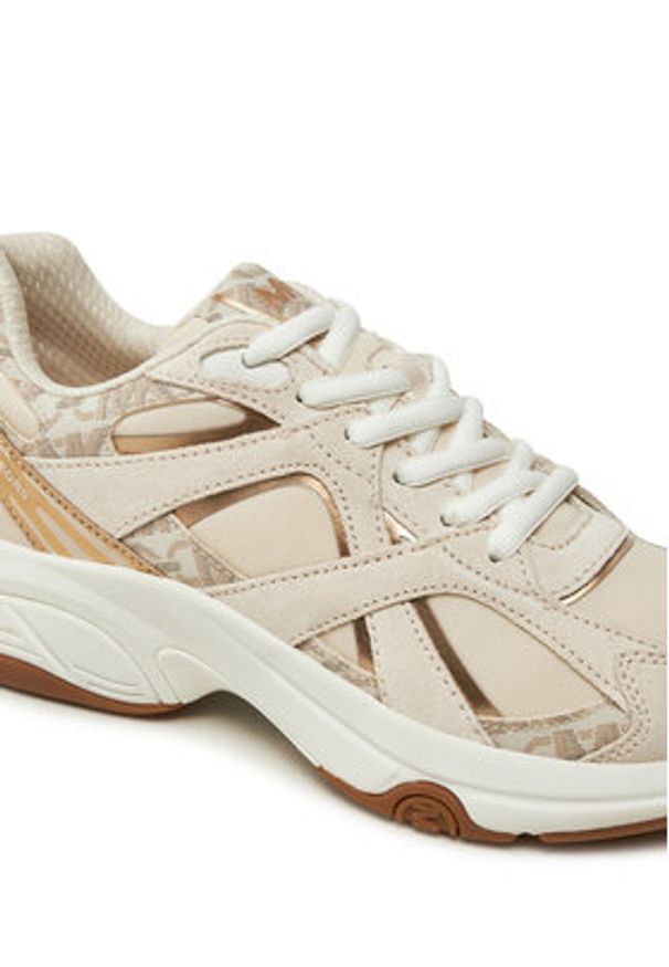 MICHAEL Michael Kors Sneakersy 43F4LEFS5S Beżowy. Kolor: beżowy. Materiał: skóra