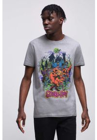 medicine - Medicine t-shirt bawełniany kolor szary z nadrukiem. Kolor: szary. Materiał: bawełna. Długość rękawa: krótki rękaw. Długość: krótkie. Wzór: nadruk #1