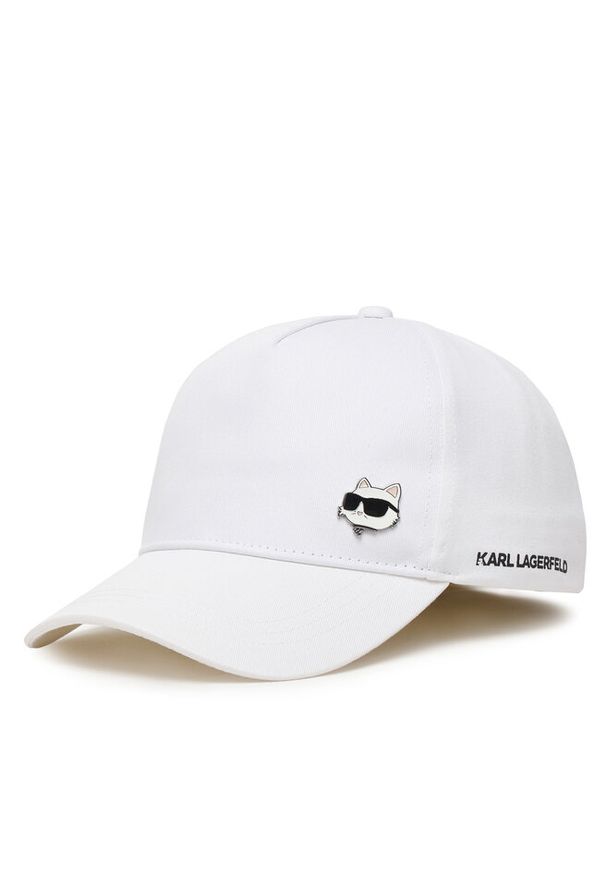 Karl Lagerfeld - Czapka z daszkiem KARL LAGERFELD. Kolor: biały