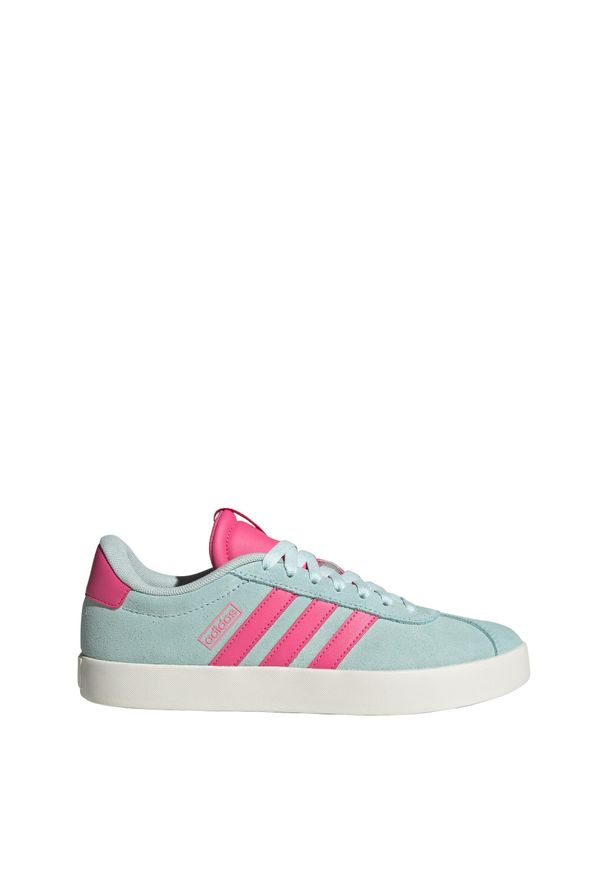 Adidas - Buty VL Court 3.0. Kolor: różowy. Materiał: skóra