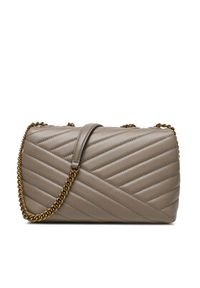 Tory Burch Torebka Kira Chevron Small Convertible Shoulder Bag 90452 Szary. Kolor: szary. Materiał: skórzane