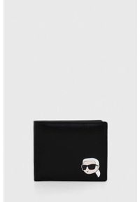 Karl Lagerfeld portfel skórzany męski kolor czarny. Kolor: czarny. Materiał: skóra #1