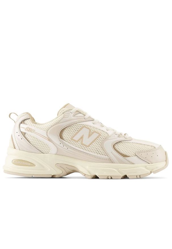 Buty unisex New Balance MR530AA - beżowe. Kolor: beżowy. Materiał: skóra, syntetyk, materiał. Szerokość cholewki: normalna. Sezon: lato