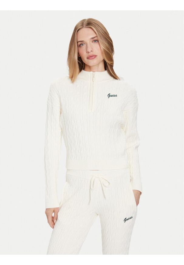 Guess Kardigan V5BR02 Z0572 Beżowy Regular Fit. Kolor: beżowy. Materiał: syntetyk