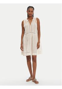 Seafolly Sukienka letnia Ladder 55405-DR Beżowy Relaxed Fit. Kolor: beżowy. Materiał: bawełna. Sezon: lato #3