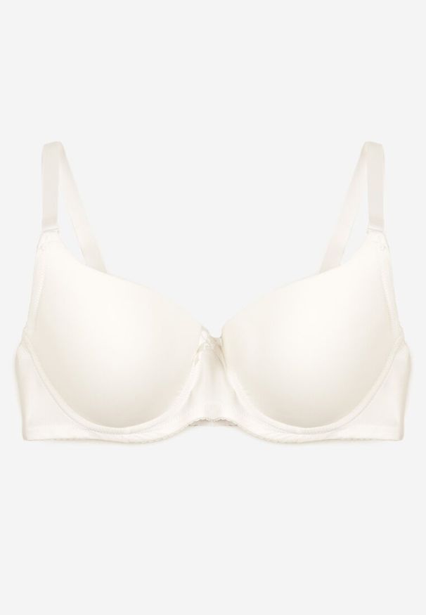 Renee - Jasnobeżowy Biustonosz z Usztywnionymi Miseczkami Full Cup Elatris. Kolor: beżowy