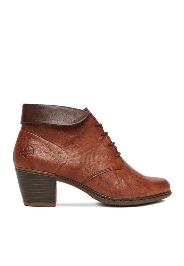 Rieker Trzewiki Y2131-22 Brązowy. Kolor: brązowy. Materiał: skóra