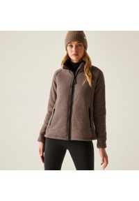 Regatta - Polar damski rozsuwany Emilde. Kolor: brązowy. Materiał: polar. Wzór: melanż. Sport: turystyka piesza #1