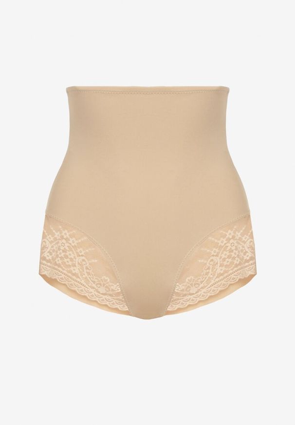 Born2be - Beżowe Majtki Modelujące z Wysokim Stanem Elinee. Stan: podwyższony. Kolor: beżowy