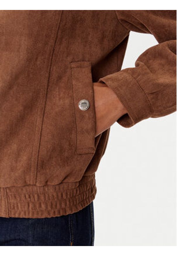 Morgan Kurtka z imitacji skóry 252-GPOKEL Brązowy Regular Fit. Kolor: brązowy. Materiał: skóra