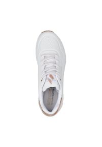 skechers - Buty do chodzenia damskie Skechers Uno. Zapięcie: sznurówki. Kolor: biały, różowy, żółty, wielokolorowy. Materiał: syntetyk, tkanina, materiał. Szerokość cholewki: normalna. Sport: turystyka piesza