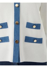 Luisa Spagnoli Kardigan Capotreno 100363 Biały Regular Fit. Kolor: biały. Materiał: syntetyk #2
