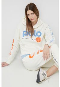 Polo Ralph Lauren spodnie dresowe kolor beżowy wzorzyste. Kolor: beżowy. Materiał: dresówka #4