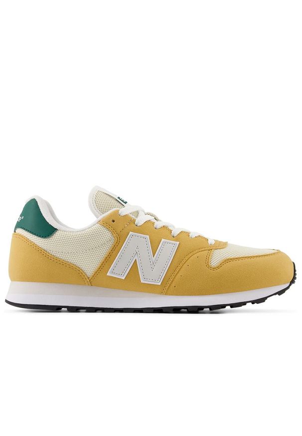 Buty New Balance GM500RTG - żółte. Kolor: żółty. Materiał: syntetyk, materiał. Szerokość cholewki: normalna