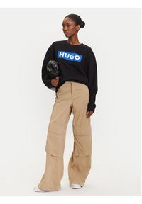 Hugo - HUGO Bluza Classic 50522425 Czarny Relaxed Fit. Kolor: czarny. Materiał: bawełna