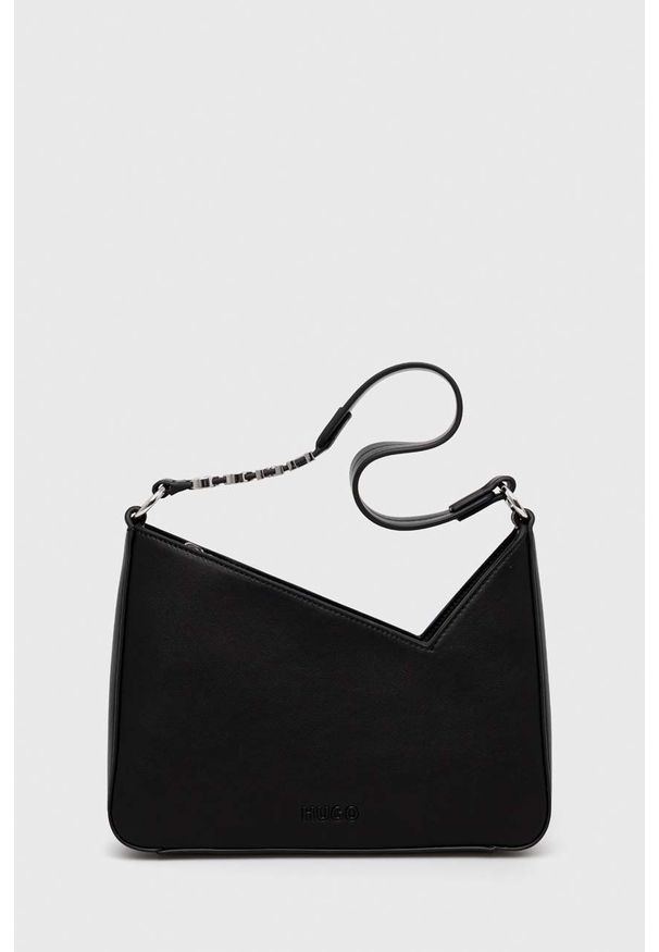 Hugo - HUGO torebka kolor czarny. Kolor: czarny. Rodzaj torebki: na ramię