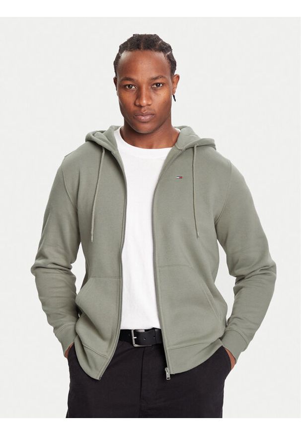 Tommy Jeans Bluza DM0DM20743 Zielony Regular Fit. Kolor: zielony. Materiał: bawełna