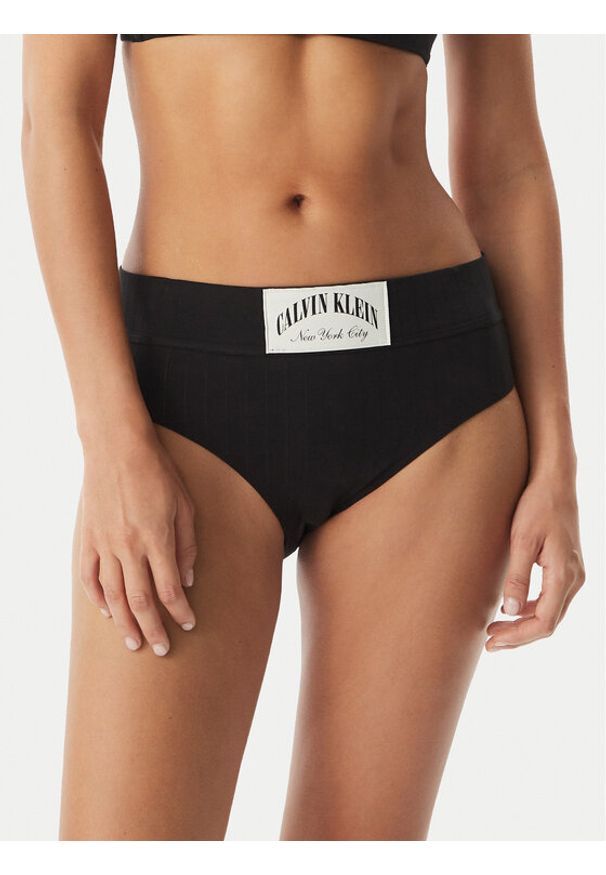 Calvin Klein Underwear Figi klasyczne z wysokim stanem LV00QF8713 Czarny. Stan: podwyższony. Kolor: czarny. Materiał: bawełna
