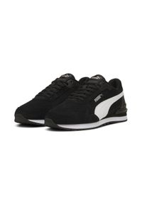 Puma - Sneakersy zamszowe unisex ST Runner v4 PUMA Black White Silver Metallic. Kolor: biały, wielokolorowy, czarny, szary. Materiał: zamsz #1