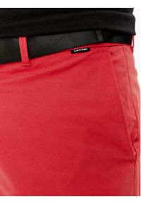 Calvin Klein Szorty materiałowe Modern Twill K10K111788 Czerwony Slim Fit. Kolor: czerwony. Materiał: bawełna #3