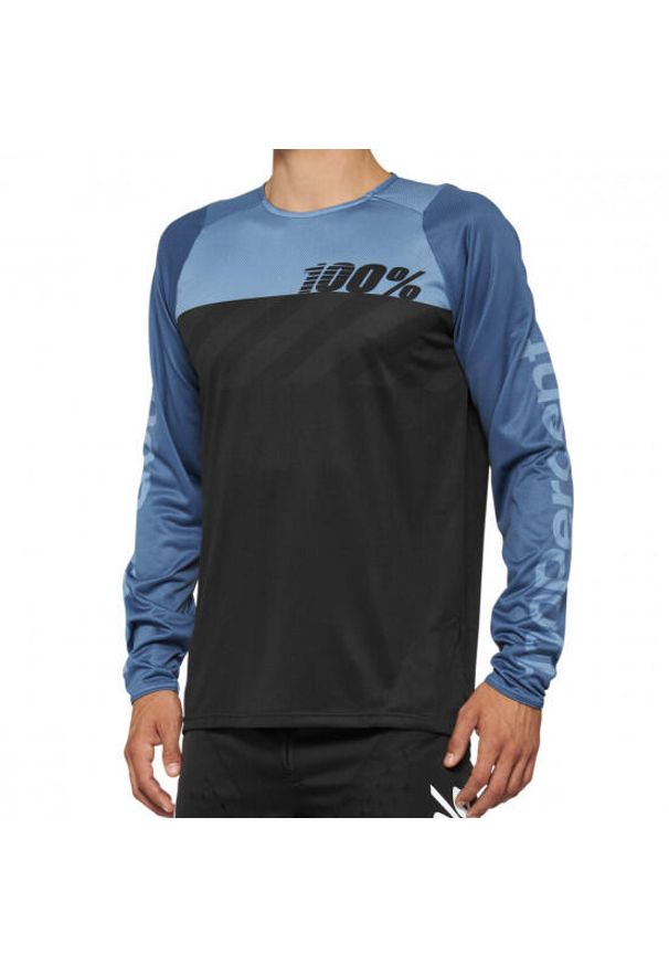 Bluza rowerowa męska 100% R-Core. Kolor: wielokolorowy, niebieski, czarny