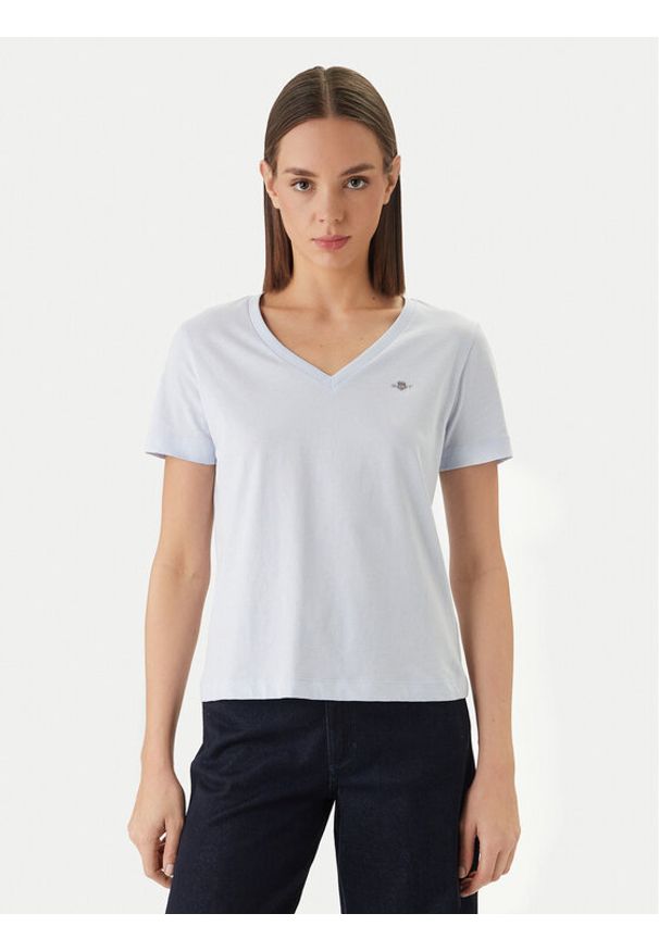 GANT - Gant T-Shirt 4200750 Błękitny. Kolor: niebieski. Materiał: bawełna