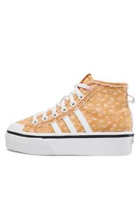 Adidas - adidas Sneakersy Disney Nizza Platform Mid GZ1657 Pomarańczowy. Kolor: pomarańczowy. Materiał: materiał. Wzór: motyw z bajki. Obcas: na platformie #4