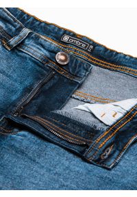 Ombre Clothing - Krótkie spodenki męskie jeansowe W308 - niebieskie - XXL. Kolor: niebieski. Materiał: jeans. Długość: krótkie. Sezon: wiosna, lato. Styl: klasyczny #7
