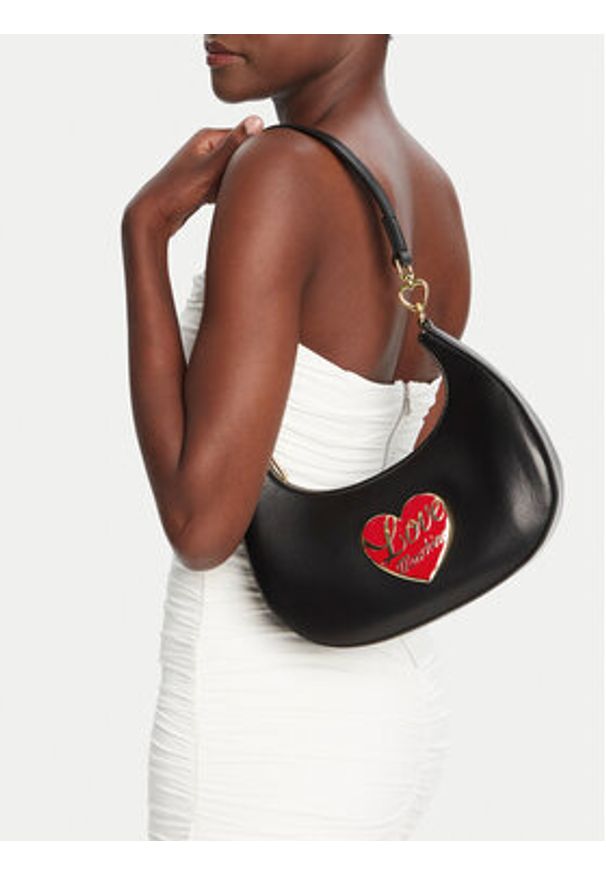 Love Moschino - LOVE MOSCHINO Torebka JC4183PP1NLP0000 Czarny. Kolor: czarny. Materiał: skórzane
