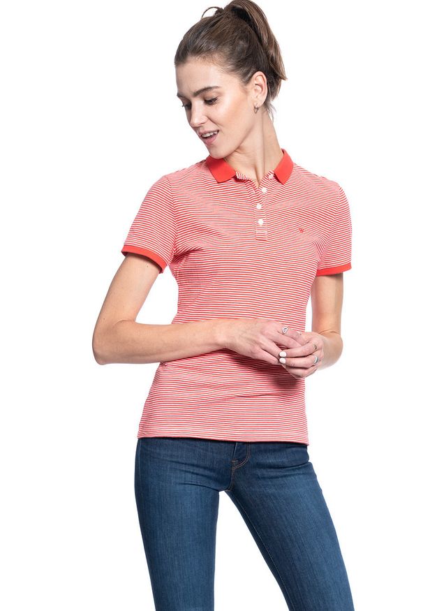 Wrangler - DAMSKA KOSZULKA POLO WRANGLER POLO OFF WHITE W7Q1K4737 112132074. Typ kołnierza: polo