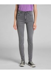 Lee - LEE SCARLETT HIGH DAMSKIE SPODNIE JEANSOWE GREY HOLLY L626PJSN 112140392