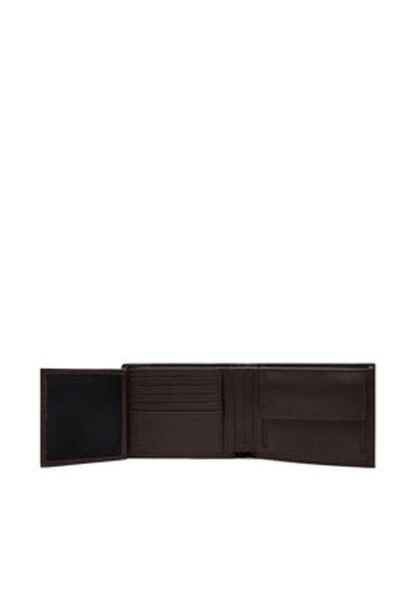 Calvin Klein Portfel męski Ck Premium Trifold 10Cc W/Coin K50K512849 Brązowy. Kolor: brązowy. Materiał: skóra
