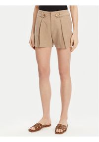 Guess Szorty materiałowe W5GD1J WG8N0 Beżowy Relaxed Fit. Kolor: beżowy. Materiał: lyocell