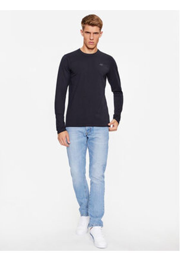 4f - 4F Longsleeve 4FAW23TLONM155 Niebieski Slim Fit. Kolor: niebieski. Materiał: bawełna. Długość rękawa: długi rękaw