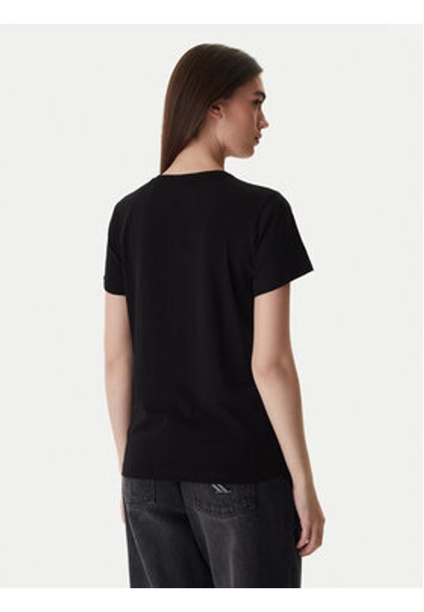 Guess Jeans T-Shirt W4YI10 J1314 Czarny Regular Fit. Kolor: czarny. Materiał: bawełna