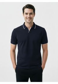 Oryginalna Koszulka Polo - Brave Soul - Granatowa. Okazja: na co dzień. Typ kołnierza: polo. Kolor: niebieski. Materiał: bawełna. Styl: casual #2