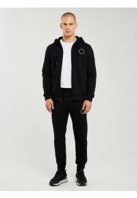 Big-Star - Bluza męska z kapturem czarna Ajron 906/ Kersyn 906. Okazja: na spacer. Typ kołnierza: kaptur. Kolor: czarny. Materiał: materiał, jeans, dresówka. Długość rękawa: długi rękaw. Długość: długie. Styl: elegancki, sportowy, wakacyjny #6