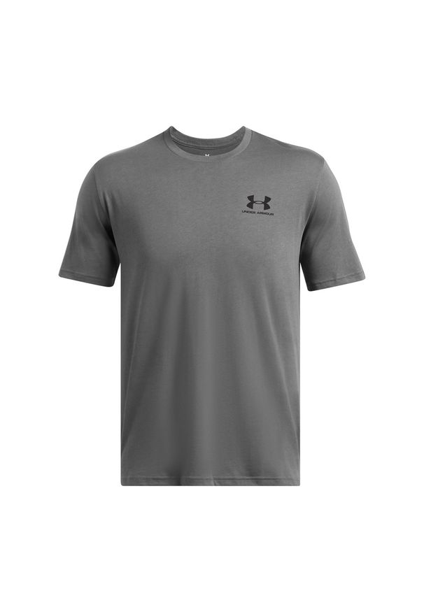 T-shirt męski Under Armour UA M Sportstyle Lc Ss - szary. Kolor: szary. Materiał: bawełna, poliester, materiał. Wzór: nadruk