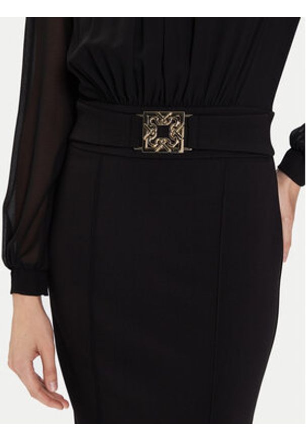 Rinascimento Sukienka koktajlowa CFC0126210003 Czarny Slim Fit. Kolor: czarny. Materiał: syntetyk. Styl: wizytowy