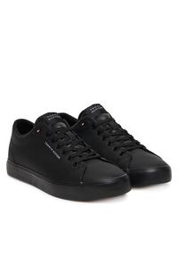TOMMY HILFIGER - Tommy Hilfiger Sneakersy Th Hi Vulc Core Low Lth Ii Ess FM0FM05511 Czarny. Kolor: czarny. Materiał: skóra #3