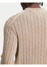 TOMMY HILFIGER - Tommy Hilfiger Sweter Classic MW0MW39524 Beżowy Regular Fit. Kolor: beżowy. Materiał: bawełna #5