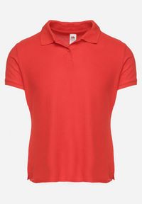 Born2be - Czerwony T-shirt Polo z Bawełną Fodelira. Okazja: na co dzień. Typ kołnierza: polo. Kolor: czerwony. Materiał: bawełna. Styl: klasyczny, elegancki, casual #5