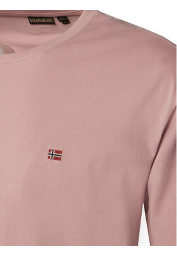 Napapijri T-Shirt Salis NP0A4H8D Różowy Regular Fit. Kolor: różowy. Materiał: bawełna