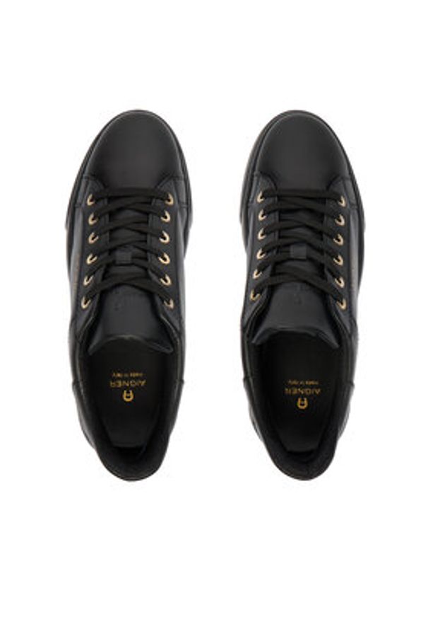 Aigner Sneakersy 1252560 Czarny. Kolor: czarny. Materiał: skóra