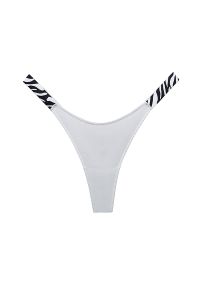 Intica - Stringi damskie z wysokim stanem optycznie wydłużające nogi Jisoon. Stan: podwyższony. Kolor: biały. Materiał: materiał