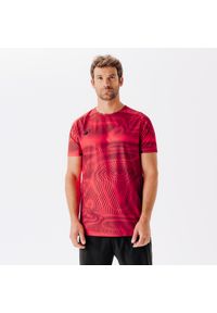 KIPSTA - Koszulka piłkarska Kipsta Club Wavy. Kolor: czarny, czerwony, wielokolorowy, różowy. Materiał: poliester, materiał, tkanina. Sport: piłka nożna