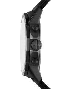 Armani Exchange Zegarek męski kolor czarny. Kolor: czarny. Materiał: materiał, skóra #3