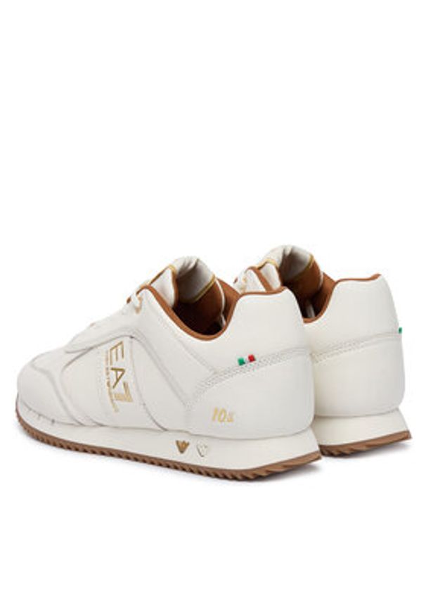 EA7 Emporio Armani Sneakersy 7X000648 AF15588 M0015 Kremowy. Kolor: kremowy. Materiał: skóra