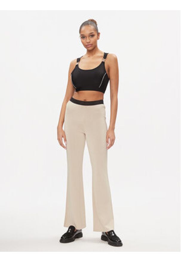 Liu Jo Sport Spodnie materiałowe TA4011 MS014 Beżowy Bootcut Fit. Kolor: beżowy. Materiał: wiskoza. Styl: sportowy